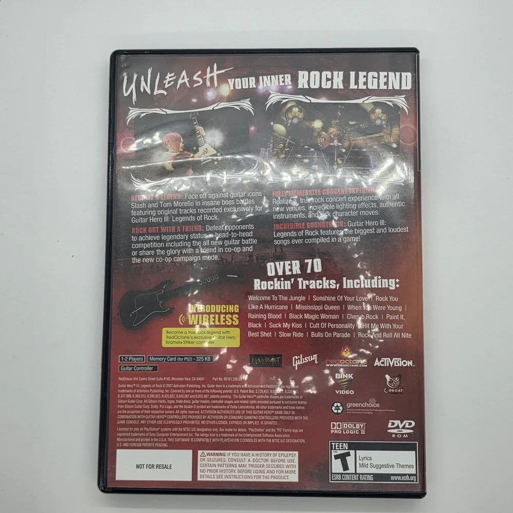 Guitar Hero 3 III Legends of Rock PS2 CIB with Manual PlayStation 2 Complete‎